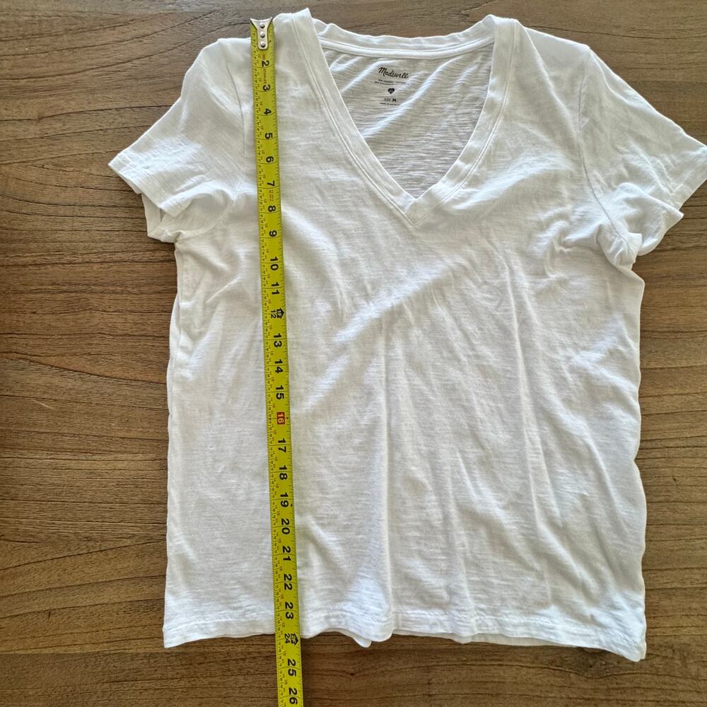 Madewell V-Neck Slub T-Shirt - Size M - Picture 5 of 6